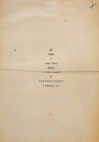 Proofing copy of the dedication of 